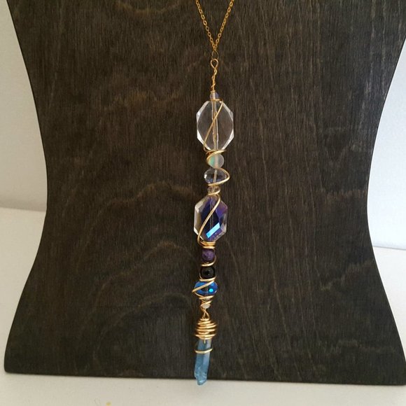 Blue Aura Crystal Wand - Picture 9 of 10